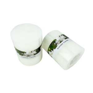 Candles: Scented Pillar Candle - Jasmine 7 x 9cm