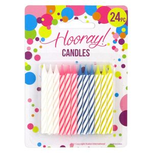 Candles: Birthday Candles Spiral 24pc