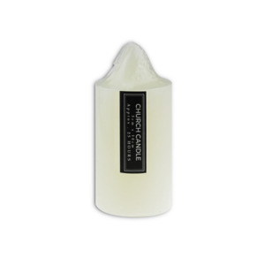 Church Candle White 5 x 10cm