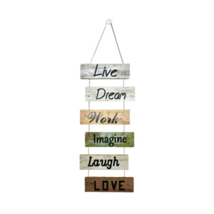 Wood Wall Hanging - Live Dream