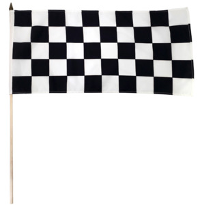 Flag - Checkered on Pole 30x60