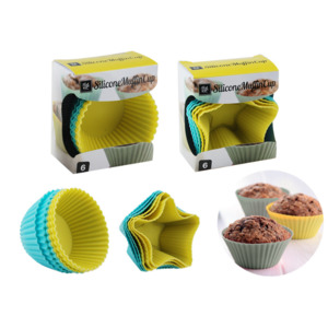 Cake Decorating: BakeArt Silicone Muffin Cup Asst 6pc