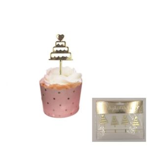 Cake Decorating: Cake Toppers Gold x4