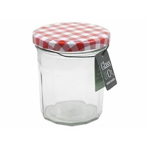 Jars: CLEO Glass Jar Checkered Lid 310ml