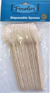 Tableware: Bamboo Disposable Spoons 20pc