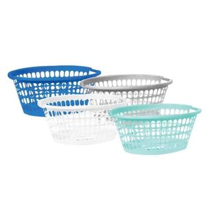 Washing Baskets: Snazzee Oval Laundry Basket 4 Asst