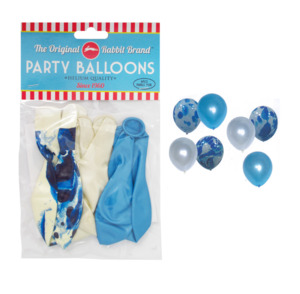 Balloons Marble & Metallic Blue 6pc