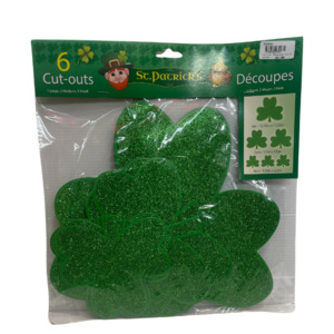 Decorations: Shamrock Glitter Cut-Out