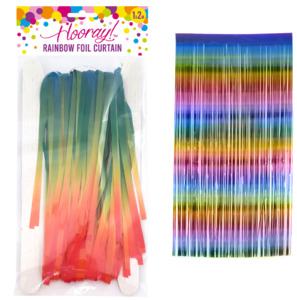 Decorations: Foil Curtain Rainbow 1m x 2m