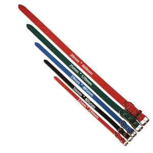 Coloured Leather Collar 30 x 660mm - Blue