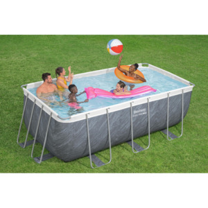 Framed Pools: Bestway Steel Pro MAX Rectangular Frame Pool 4.12 x 2.01 x 1.22m