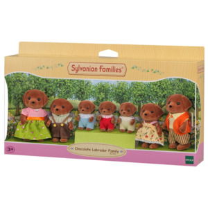 Sylvanian - Chocolate Labrador Family
