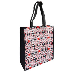 Bags Backpacks: Shopping Bag NZ Laminated Maori Design 38x34x12cm