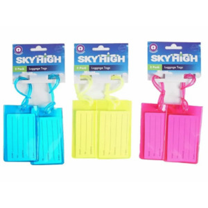 Coloured Luggage Tags 2pc