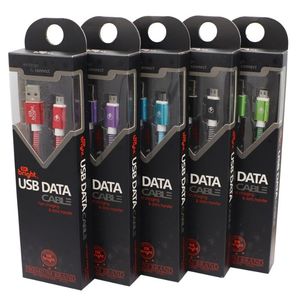 Phone Cables: Micro Colorful Fabric Woven Braided USB Cable 1m