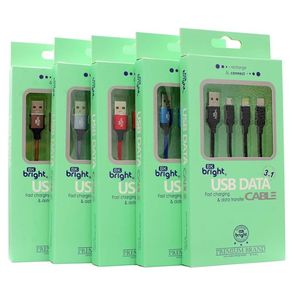 Phone Cables: 3 IN 1 Charger Cable - Lightning, Micro, Type C