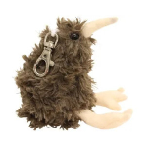 Magnets Keyrings: Splotch Soft Toy Kiwi Key Chain Bag Clip 10cm