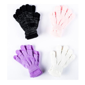 Winter Clothing: Gloves & Fingerless Gloves Kids Glitter 2PK