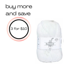 Acrylic Yarn: Super Blend Basic Yarn - White