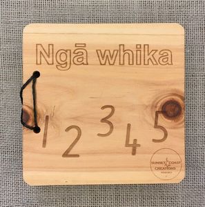 Products: Wooden Numbers Book – Māori