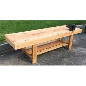 1.8m Flat Top Carpentry Bench with Engineers Vice – Pre School