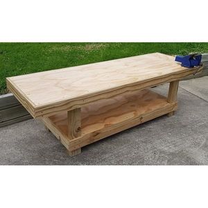 1.8m Flat Top Carpentry Bench with Engineers Vice – Primary School (Pine)