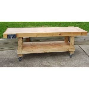 1.8m Flat Top Carpentry Bench with Woodwork Vice – Pre School