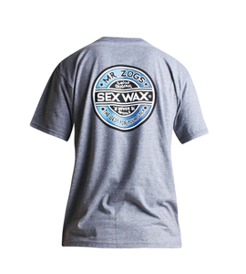 Sexwax Fade Tee-Grey Marle - Sunset Surf & Turf