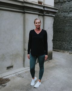 Cristy Long Sleeve Tee - Sunset Surf & Turf