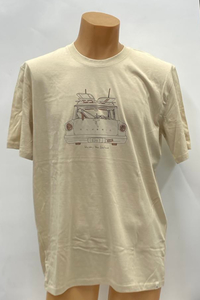 Waiuku Beach Wagon Tee-Sand - Sunset Surf & Turf