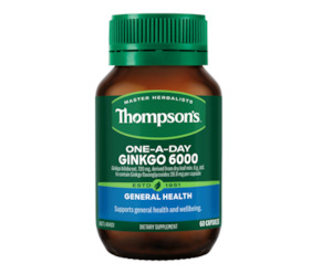 Thompson‘s Ginkgo Biloba 6000mg 60 Caps (2026.08)