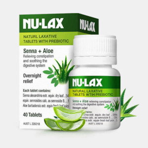 Orchard Nulax Natural Laxative Aloe 40 tabs （芦荟）2026.05