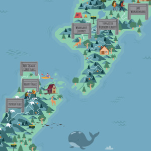 O'Brien Collection- NZ Hike and Scratch Map-A3