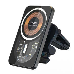 Car Accessory: 15W Magnetic Transparent Wireless Quick Charger-PHONE CAR HOLDER