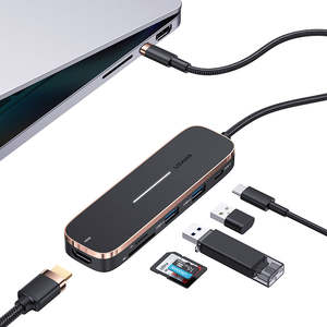Laptop Macbook Accessories: USAMS-SJ575 6in1 Multifunctional Type-C HUB