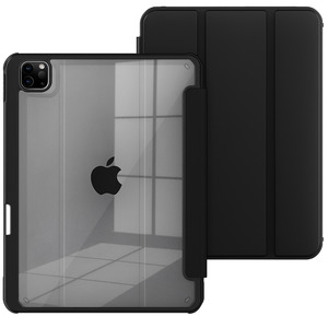 IPAD PRO2024 11 inch CLEAR BACK FLIP CASE with pen holder