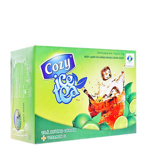 Products: Trà Cozy Ice Tea hương chanh hộp 270g ( 18 gói x 15g )