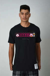 Tees: Fluro Pink 'Mickey 2 Tiki 'Mens Tee - Dick Frizzell X SUP2 Series