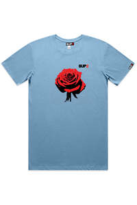 Pop Rose Tee- Blue