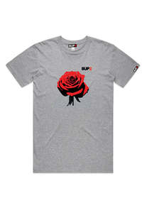 Pop Rose Tee- Grey