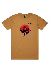 Tees: Pop Rose Tee- Camel