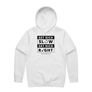 Products: Get Rich Slow Get Rich Right White Hoodie