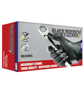 Black Rocket Nitrile Disposable Gloves