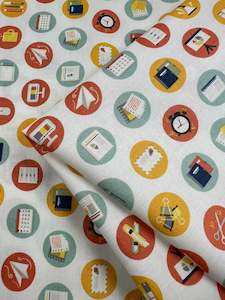 Printed Cotton - Office Work - 112cm