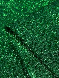 Lurex Stretch Knit: Lurex Stretch Knit - Green Sparkle - 155cm
