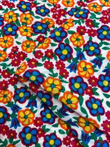 Deluxe Prints: Salt Shrunk Print - Pansy - 155cm