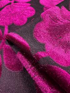 Designer Velour: Burnout Velvet - Cactus Flower - 160cm