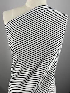 Designer Polyester: Designer - Block Navy Stripe - 145cm