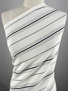 Designer Polyester: Designer - Railroad Stripe - 145cm