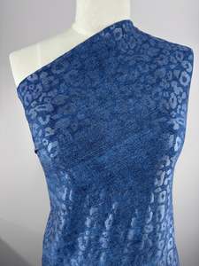 Artist Archive: Designer Printed Lycra - Denim Shadow - 150cm